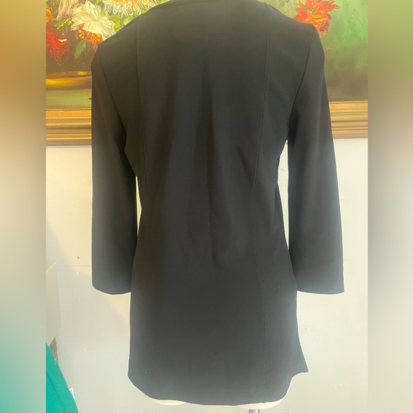 Boston Proper Black Square Neckline Top Size Small - Picture 4 of 6